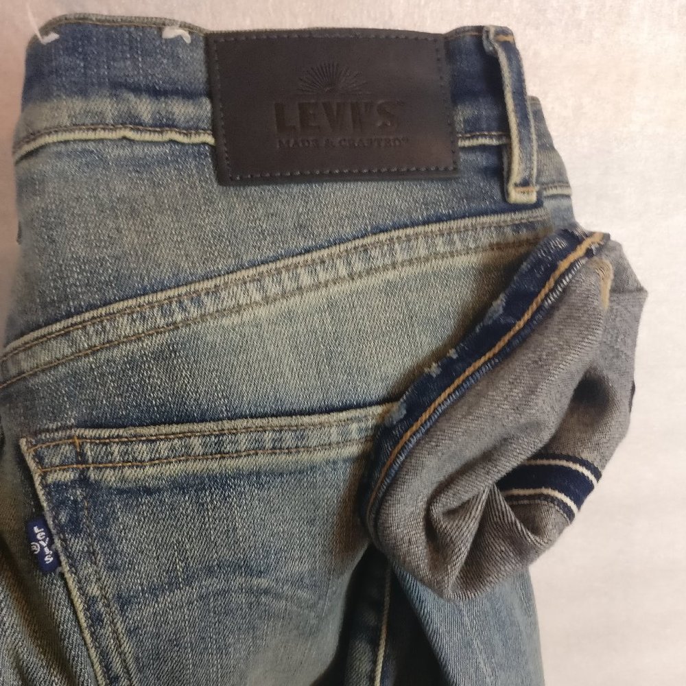 Levis MADE & CRAFTED 99%Cotton Japanese Selvage Arrow Straight Leg Denim 26 -NEW